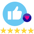Pixecart is an online marketplace that provides excellent creative freelance services on demand. This colourful 2D illustrated thumbs up with heart and stars icon image is showing that this marketplace guarantees the buyer that they will be 100% Satisfied with the freelancer’s work.