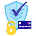 Pixecart is an online marketplace that provides creative freelance services on demand. This shield colourful 2D illustrated infographic image is showing that this marketplace and store can be trusted and its secure.